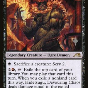 Kamigawa: Neon Dynasty Promos - 99p - Hidetsugu, Devouring Chaos - Rare - B - Non-foil - Promo (Front)