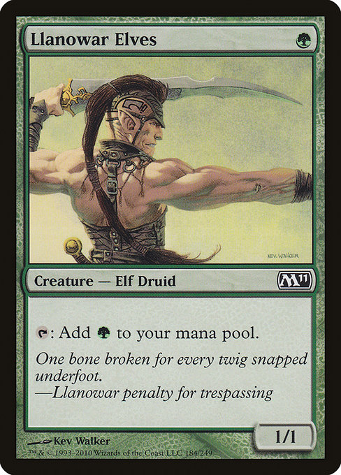 Magic 2011 - 184 - Llanowar Elves - Common - G - Non-foil (Front)