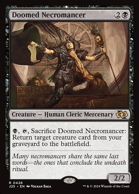 Foundations Jumpstart - 426 - Doomed Necromancer - Rare - B - Non-foil (Front)