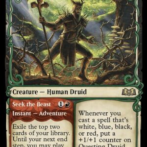 Wilds of Eldraine - 294 - Questing Druid // Seek the Beast - Rare - G - Non-foil (Front)