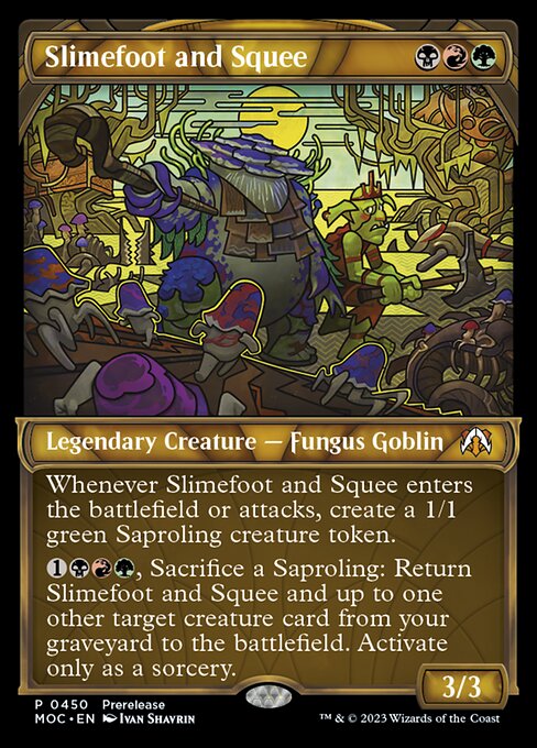 March of the Machine Commander - 450 - Slimefoot and Squee - Mythic - Multi - Foil (Front)
