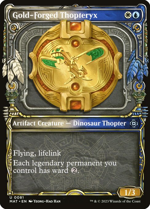 March of the Machine: The Aftermath - 81 - Gold-Forged Thopteryx - Uncommon - WU - Non-foil (Front)