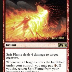 Core Set 2019 Promos - 160s - Spit Flame - Rare - R - Foil - Datestamped Promo (Front)