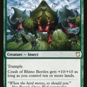 Commander 2018 - 29 - Crash of Rhino Beetles - Rare - G - Non-foil (Front)