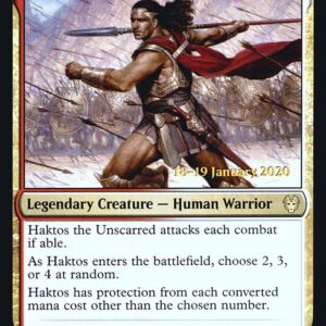 Theros Beyond Death Promos - 218s - Haktos the Unscarred - Rare - WR - Foil - Datestamped Promo (Front)