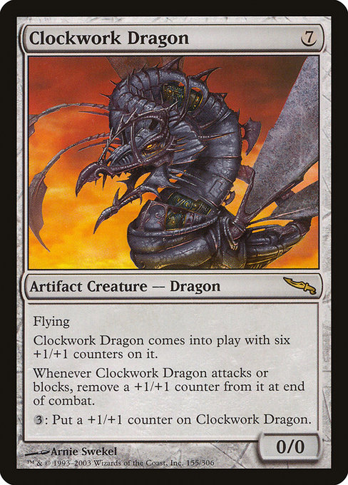 Mirrodin - 155 - Clockwork Dragon - Rare - C - Non-foil (Front)