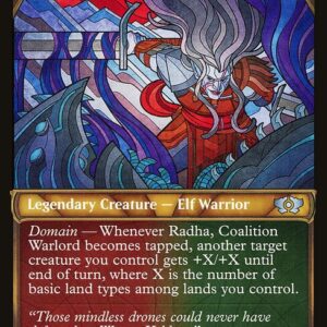 Multiverse Legends - 55 - Radha, Coalition Warlord - Uncommon - RG - Foil (Front)
