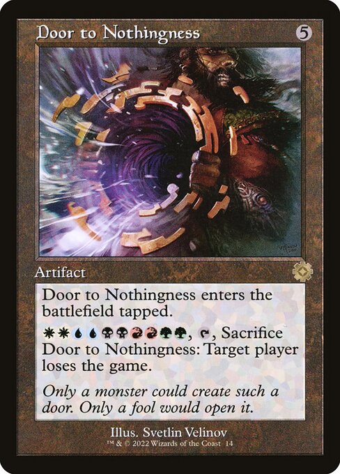 The Brothers' War Retro Artifacts - 14 - Door to Nothingness - Rare - C - Non-foil (Front)