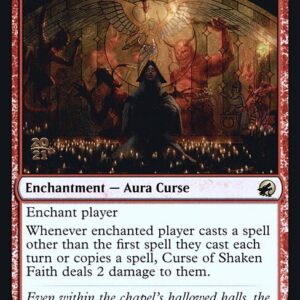 Innistrad: Midnight Hunt Promos - 134s - Curse of Shaken Faith - Rare - R - Foil - Datestamped Promo (Front)