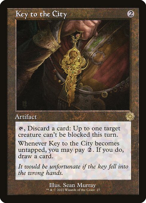 The Brothers' War Retro Artifacts - 27 - Key to the City - Rare - C - Foil (Front)