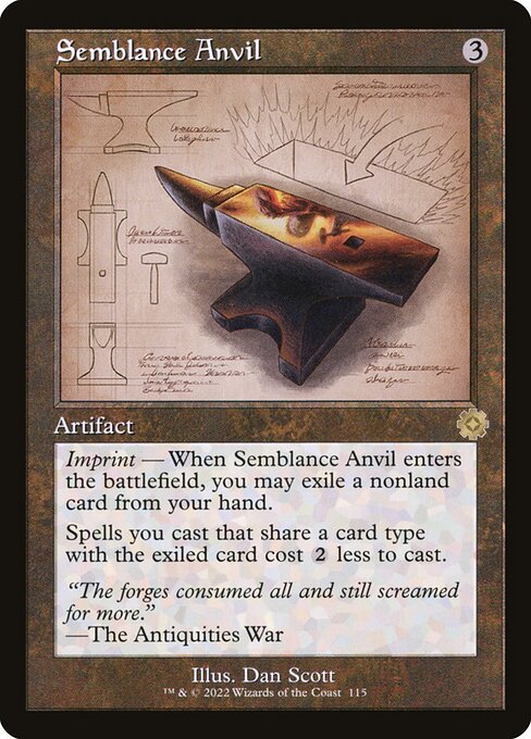 The Brothers' War Retro Artifacts - 115 - Semblance Anvil - Rare - C - Non-foil (Front)