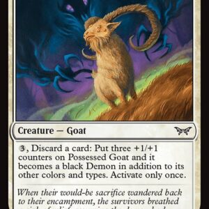 Duskmourn: House of Horror - 25 - Possessed Goat - Common - W - Non-foil (Front)