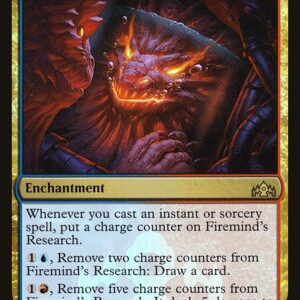 Guilds of Ravnica Promos - 171 - Firemind's Research - Rare - UR - Foil - Promo (Front)