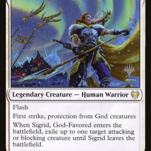 Kaldheim Promos - 29p - Sigrid, God-Favored - Rare - W - Foil - Promo (Front)