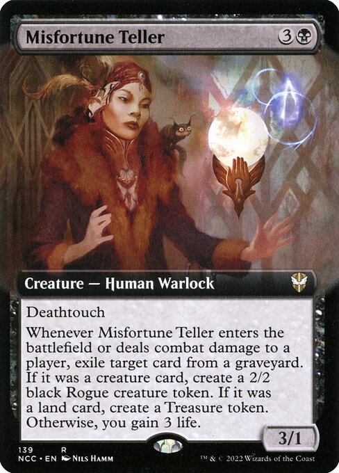 New Capenna Commander - 139 - Misfortune Teller - Rare - B - Non-foil (Front)