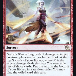 March of the Machine Promos - 155s - Nahiri's Warcrafting - Rare - R - Foil - Datestamped Promo (Front)