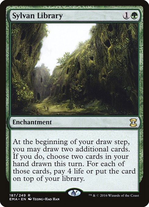 Eternal Masters - 187 - Sylvan Library - Rare - G - Non-foil (Front)