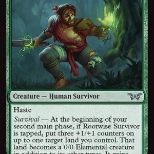 Duskmourn: House of Horror - 196 - Rootwise Survivor - Uncommon - G - Non-foil (Front)