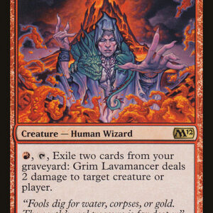 Magic 2012 - 145 - Grim Lavamancer - Rare - R - Non-foil (Front)