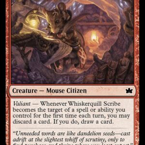 Bloomburrow - 161 - Whiskerquill Scribe - Common - R - Foil (Front)