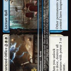 Duskmourn: House of Horror Promos - 227s - Restricted Office // Lecture Hall - Rare - WU - Foil - Datestamped Promo (Front)