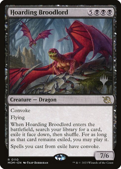 March of the Machine Promos - 110p - Hoarding Broodlord - Rare - B - Foil - Promo (Front)