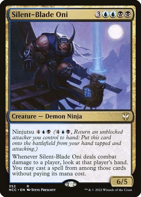 New Capenna Commander - 352 - Silent-Blade Oni - Rare - UB - Non-foil (Front)