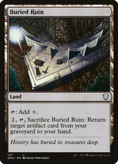 Phyrexia: All Will Be One Commander - 147 - Buried Ruin - Uncommon - C - Non-foil (Front)