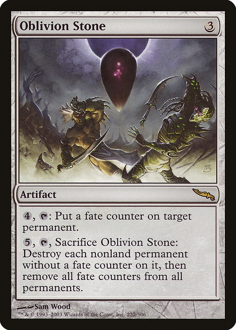 Mirrodin - 222 - Oblivion Stone - Rare - C - Non-foil (Front)