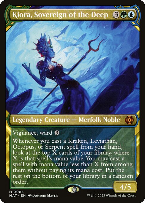 March of the Machine: The Aftermath - 85 - Kiora, Sovereign of the Deep - Mythic - UG - Foil (Front)