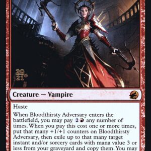 Innistrad: Midnight Hunt Promos - 129s - Bloodthirsty Adversary - Mythic - R - Foil - Datestamped Promo (Front)