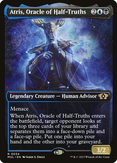 Multiverse Legends - 34 - Atris, Oracle of Half-Truths - Rare - UB - Foil (Front)