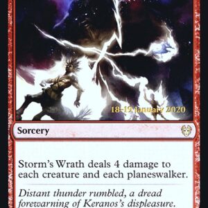 Theros Beyond Death Promos - 157s - Storm's Wrath - Rare - R - Foil - Datestamped Promo (Front)