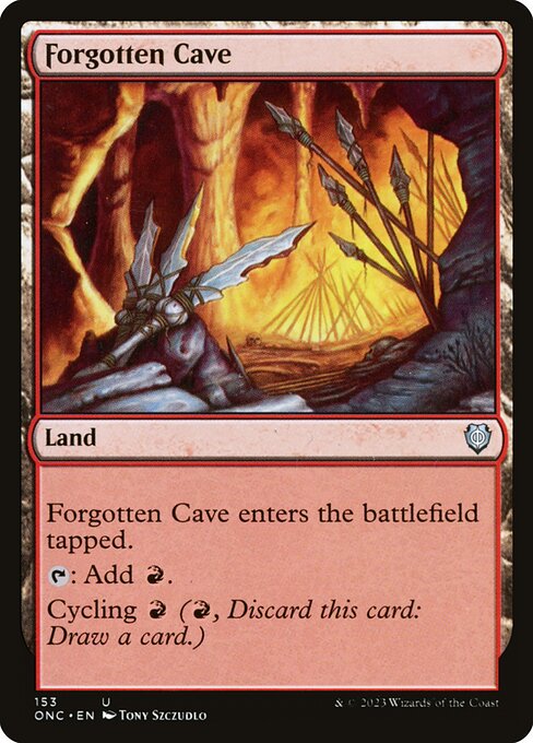 Phyrexia: All Will Be One Commander - 153 - Forgotten Cave - Uncommon - C - Non-foil (Front)