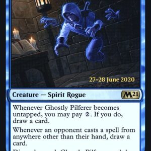 Core Set 2021 Promos - 52s - Ghostly Pilferer - Rare - U - Foil - Datestamped Promo (Front)