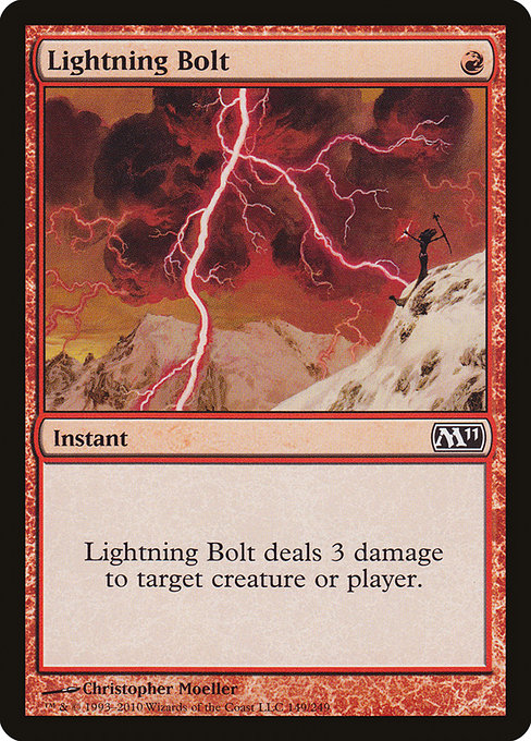 Magic 2011 - 149 - Lightning Bolt - Common - R - Non-foil (Front)