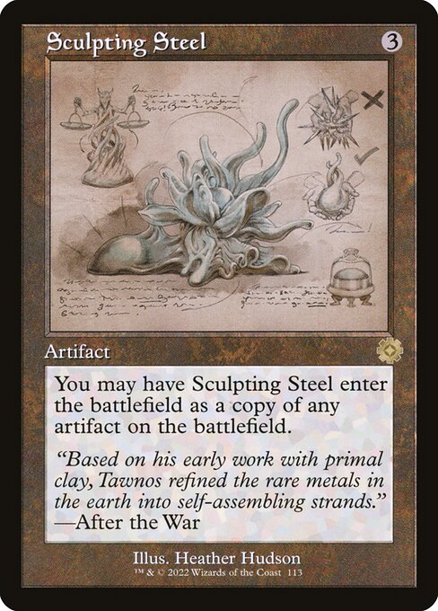 The Brothers' War Retro Artifacts - 113 - Sculpting Steel - Rare - C - Non-foil (Front)