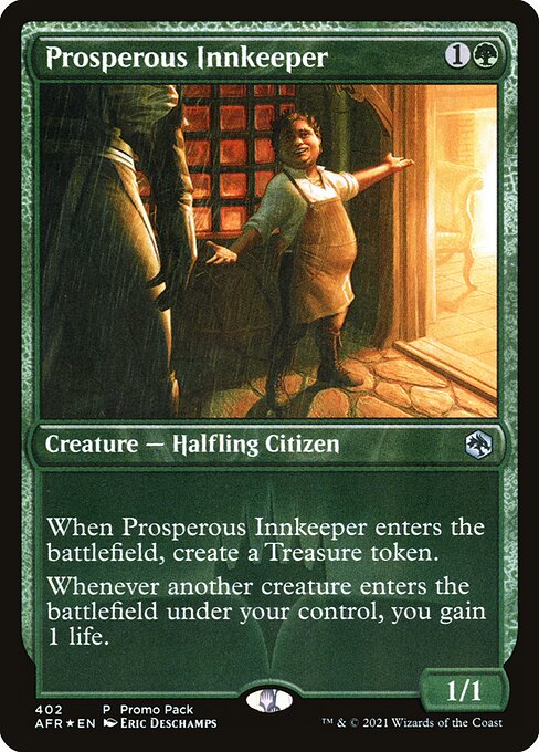 Adventures in the Forgotten Realms - 402 - Prosperous Innkeeper - Uncommon - G - Foil - Promo (Front)
