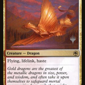 Adventures in the Forgotten Realms Promos - 216p - Adult Gold Dragon - Rare - WR - Foil - Promo (Front)