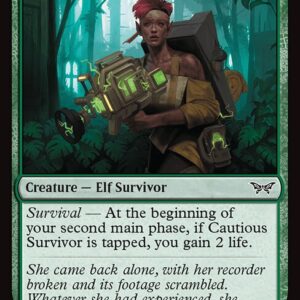 Duskmourn: House of Horror - 172 - Cautious Survivor - Common - G - Non-foil (Front)