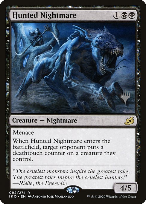 Ikoria: Lair of Behemoths Promos - 92p - Hunted Nightmare - Rare - B - Foil - Promo (Front)