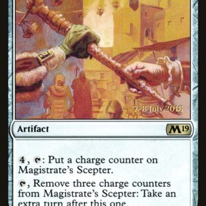 Core Set 2019 Promos - 238s - Magistrate's Scepter - Rare - C - Foil - Datestamped Promo (Front)