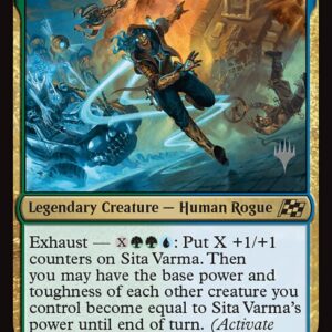 Aetherdrift Promos - 223p - Sita Varma, Masked Racer - Rare - UG - Non-foil - Promo (Front)