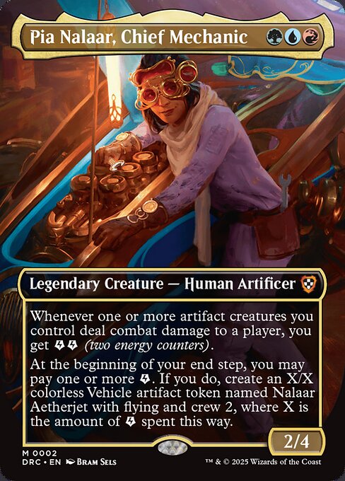 Aetherdrift Commander - 2 - Pia Nalaar, Chief Mechanic - Mythic - Multi - Non-foil (Front)