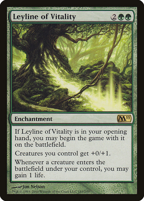 Magic 2011 - 183 - Leyline of Vitality - Rare - G - Foil (Front)