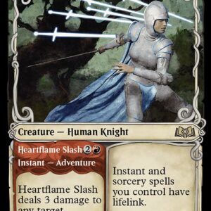 Wilds of Eldraine - 290 - Heartflame Duelist // Heartflame Slash - Rare - W - Non-foil (Front)
