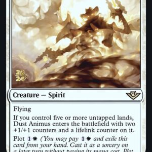 Outlaws of Thunder Junction Promos - 9s - Dust Animus - Rare - W - Foil - Datestamped Promo (Front)