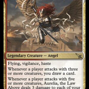 Murders at Karlov Manor Promos - 188p - Aurelia, the Law Above - Rare - WR - Foil - Promo (Front)