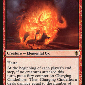 Commander 2016 - 16 - Charging Cinderhorn - Rare - R - Non-foil (Front)