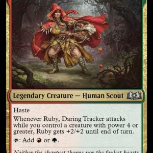 Wilds of Eldraine - 212 - Ruby, Daring Tracker - Uncommon - RG - Non-foil (Front)